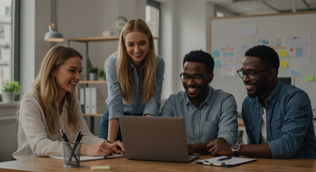 Happy Small Office Team